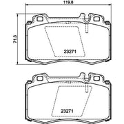 Mintex Front Brake Pad Set fits Mercedes-Benz M-Class 1998-2005