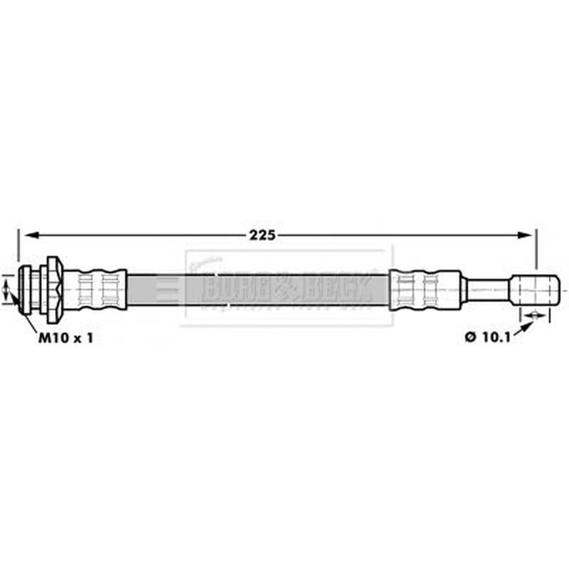 Borg & Beck Brake Hydraulic Hose Line outer BBH7168