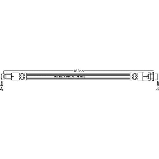 Juratek Brake Hydraulic Hose Line outer JBH1288