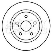 Key Parts 2 x Solid Brake Discs fits Toyota Avensis 2008-2018 1.6 1.8 2.0 2.2