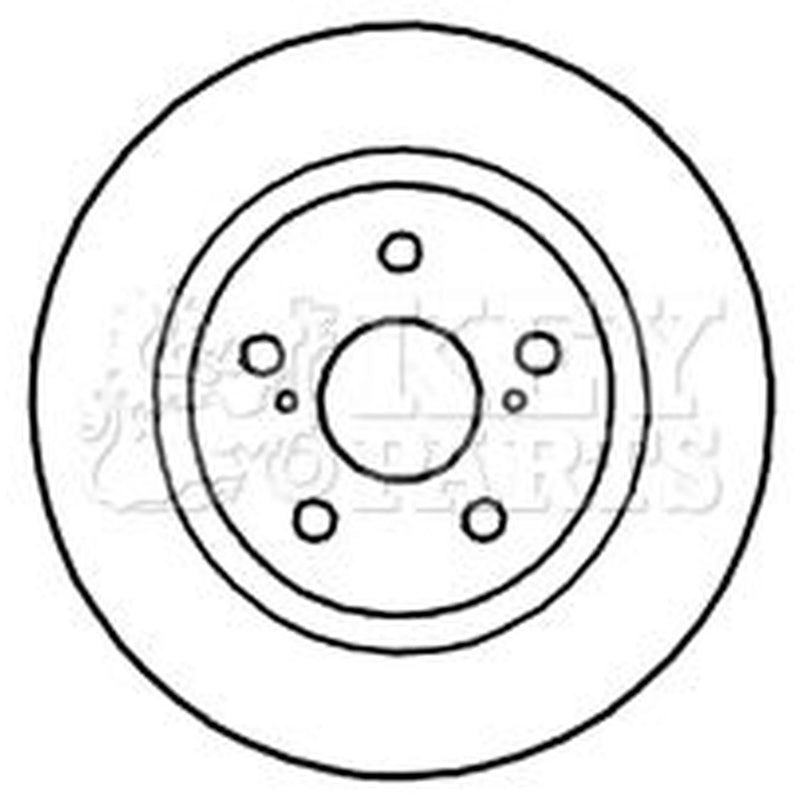 Key Parts 2 x Solid Brake Discs fits Toyota Avensis 2008-2018 1.6 1.8 2.0 2.2