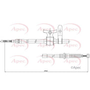 Apec Handbrake Cable Right Rear fits Mazda BT-50 Pickup 2006-2015 2.5 3.0