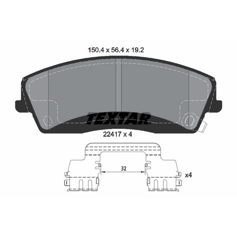 Textar Front Brake Pad Set 2241701