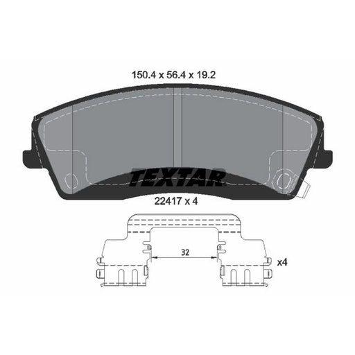 Textar Front Brake Pad Set 2241701