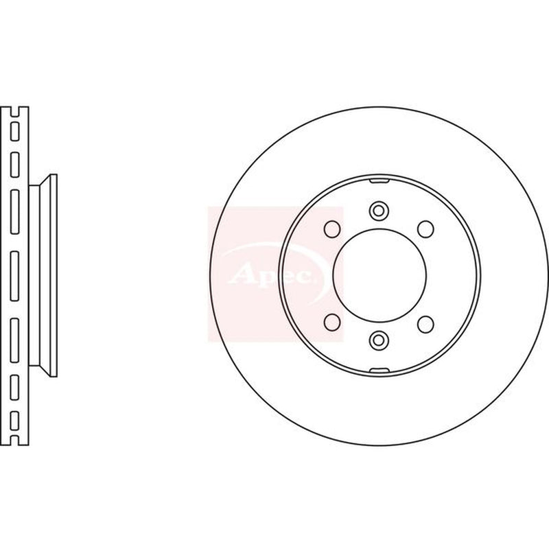 Apec Front Brake Vented Discs & Pads fits MG Tf 2002-2009