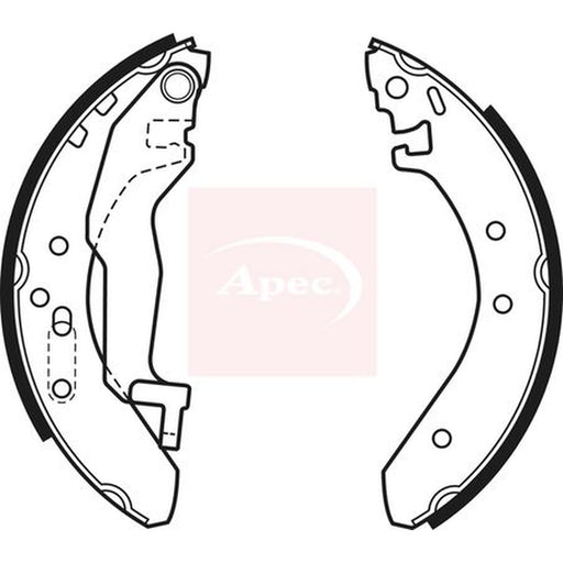 Apec Brake Shoe Set Axle Kit fits Honda Civic 1991-1995 1.5