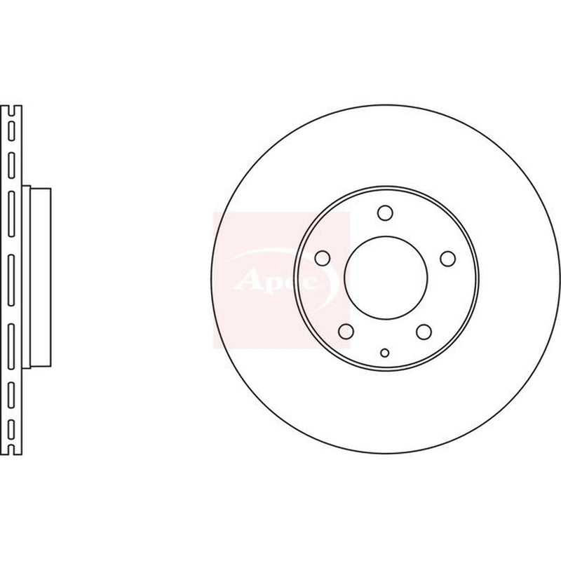 Apec 2 x Vented Brake Discs fits Mazda RX-8 2003-2012 1.3