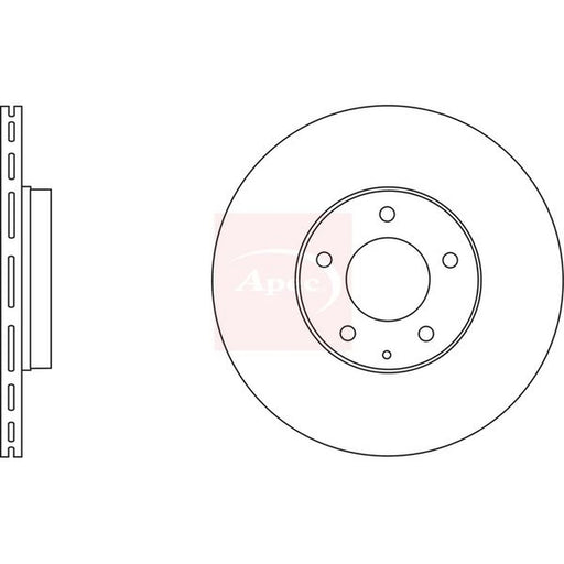 Apec 2 x Vented Brake Discs fits Mazda RX-8 2003-2012 1.3