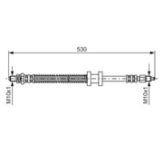 Bosch Brake Hydraulic Hose Line Front fits Ford Ka 1996-2008 1.3