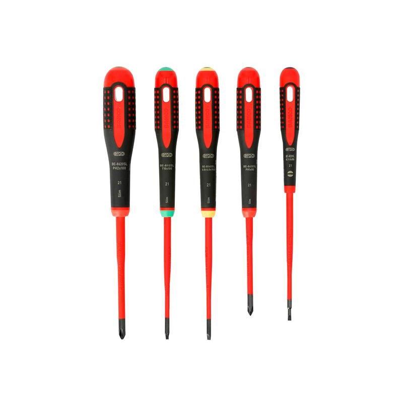 Bahco BE-9871SL ERGO™ Slim VDE Insulated Screwdriver Set, 5 Piece Bahco - NN4 Online