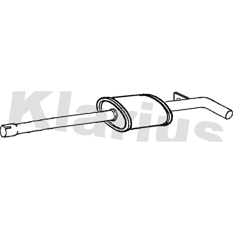 Klarius Box With Centre Pipe Centre fits Renault Megane I Coach 1999-2003 1.4