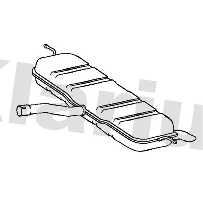 Klarius Box With Tail Pipe Rear fits Mercedes-Benz A-Class 2012-2018