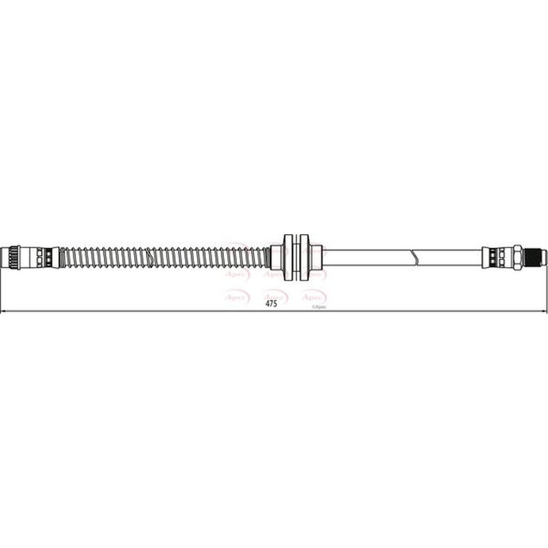 Apec Brake Hydraulic Hose Line Front fits Renault Grand Scénic II 2004-2009