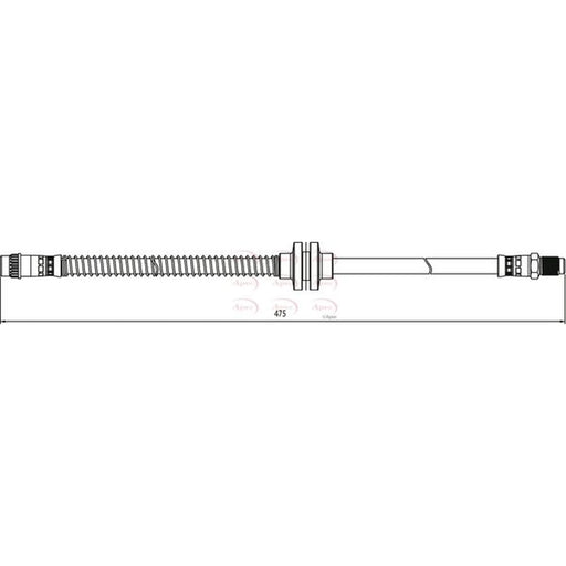 Apec Brake Hydraulic Hose Line Front HOS4063