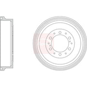Apec Brake Drum Assembly Rear fits Toyota Hilux Vigo VII Pickup 2004-2015