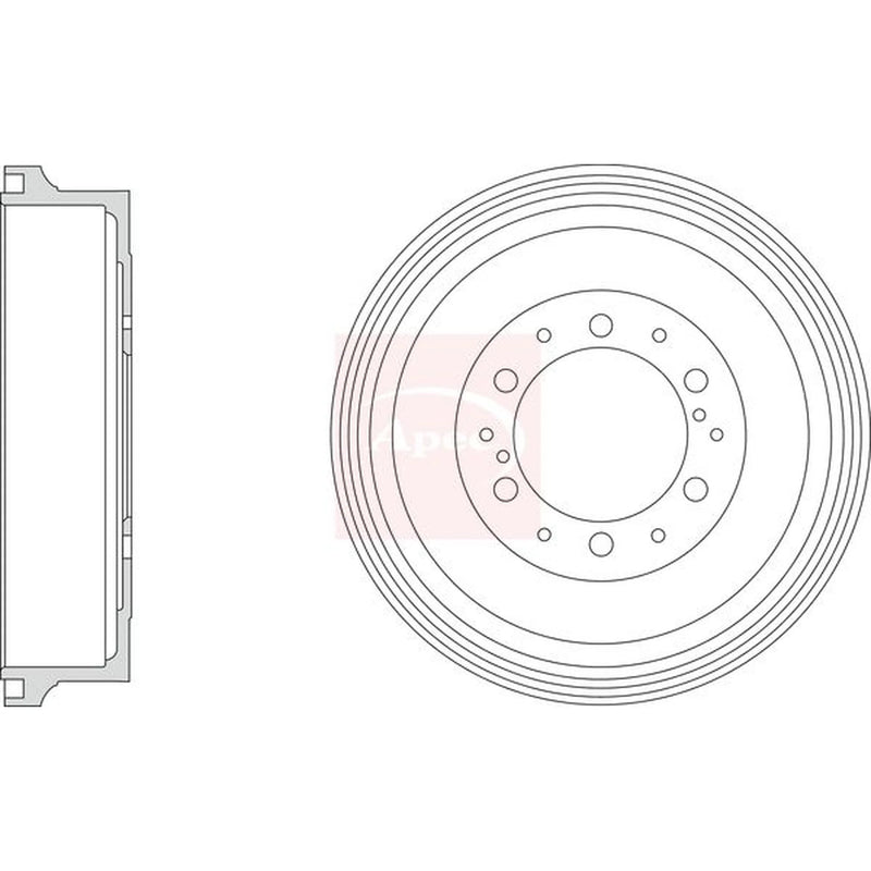 Apec Brake Drum Assembly Rear DRM9212