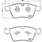Brembo 4 x Front Brake Pad Set fits Mercedes-Benz M-Class 2006-2011 164.177
