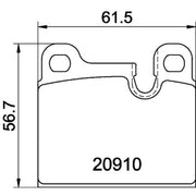Mintex Rear Brake Pad Set fits Porsche 911 1966-1989 2.0 2.2 2.3 2.7 3.0 3.2