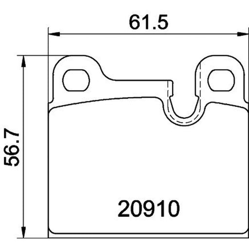 Mintex Rear Brake Pad Set fits Porsche 911 1966-1989 2.0 2.2 2.3 2.7 3.0 3.2