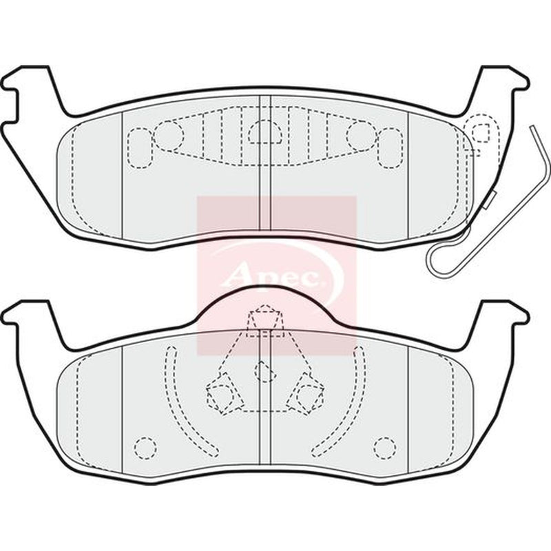 Apec Rear Brake Pad Set fits Jeep Commander 2005-2010 3.0 5.7