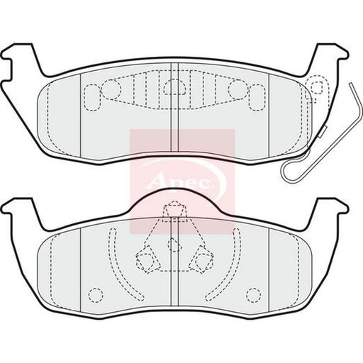Apec Rear Brake Pad Set fits Jeep Commander 2005-2010 3.0 5.7