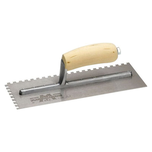 Marshalltown M702S Notched Trowel Square 1/4in Wooden Handle 11 x 4.1/2in Marshalltown - Dynamic Drive