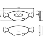 Mintex Front Brake Pad Set fits Fiat Duna 1987-1991 1.1 1.3 1.7