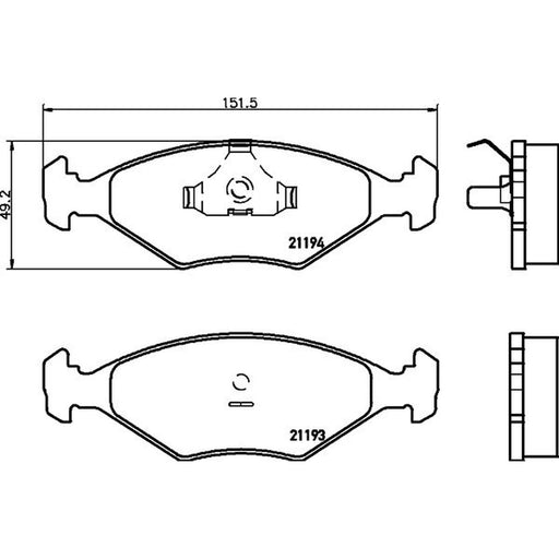 Mintex Front Brake Pad Set fits Fiat Duna 1987-1991 1.1 1.3 1.7