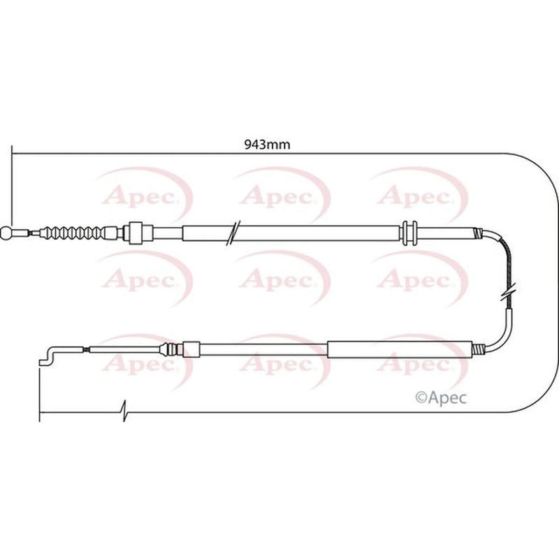 Apec Handbrake Cable Right Rear CAB1521