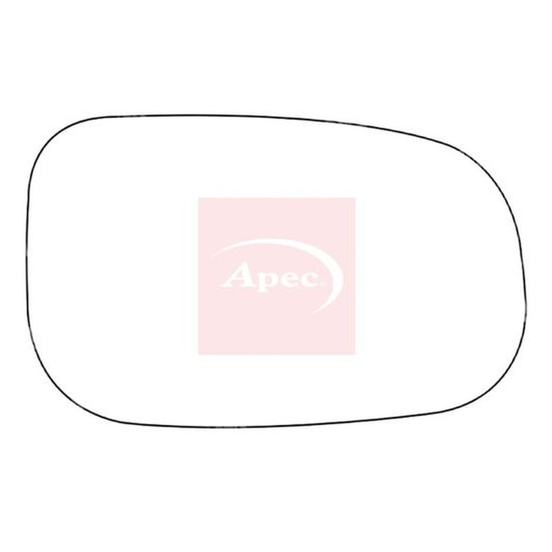 Apec Exterior Wing Mirror Glass Right fits Volvo C30 2006-2012 1.6 1.8 2.0 2.4