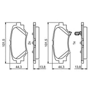 Bosch Front & Rear Pads fits Mazda 3 2013-2019 1.5 1.6 2.0 2.2