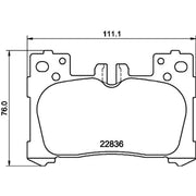Mintex Rear Brake Pad Set fits Lexus Lc 2016-2018
