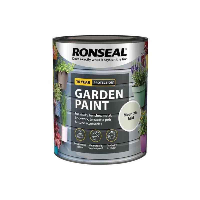 Ronseal Garden Paint Mountain Mist 750ml Ronseal - Dynamic Drive