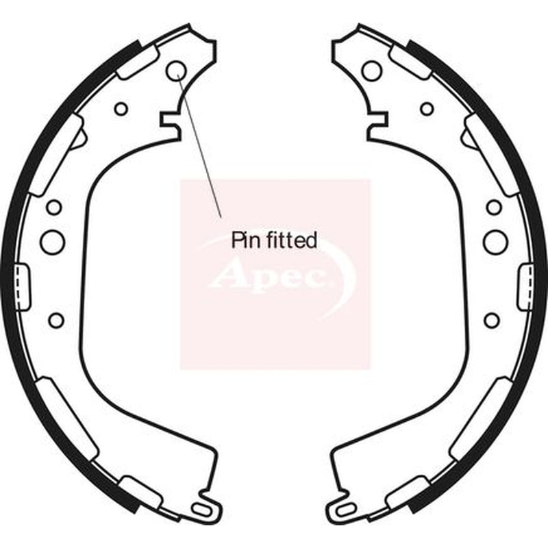 Apec Brake Shoe Set Axle Kit fits Nissan Navara 1998-2001 2.5