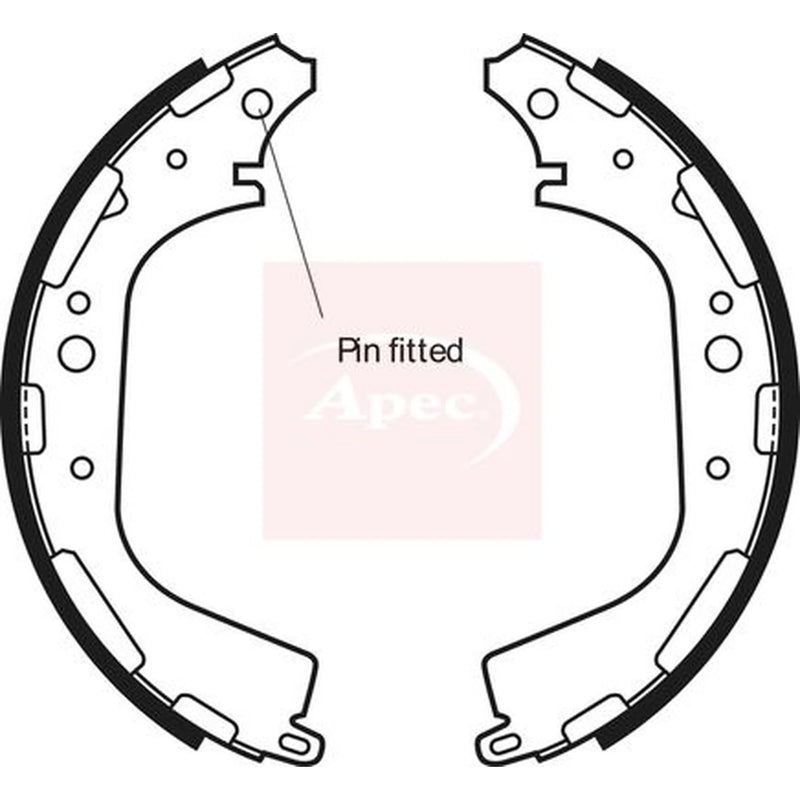 Apec Brake Shoe Set Axle Kit SHU549