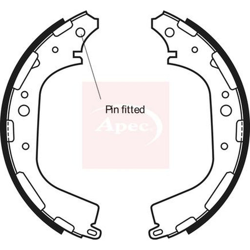 Apec Brake Shoe Set Axle Kit fits Nissan Navara 1998-2001 2.5