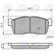 Comline Front Brake Discs & Pads fits Suzuki Ignis I 2000-2003 1.3