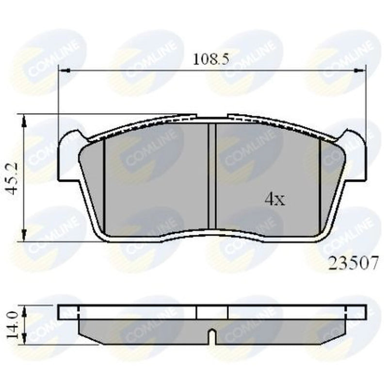 Comline Front Brake Discs & Pads fits Suzuki Ignis I 2000-2003 1.3