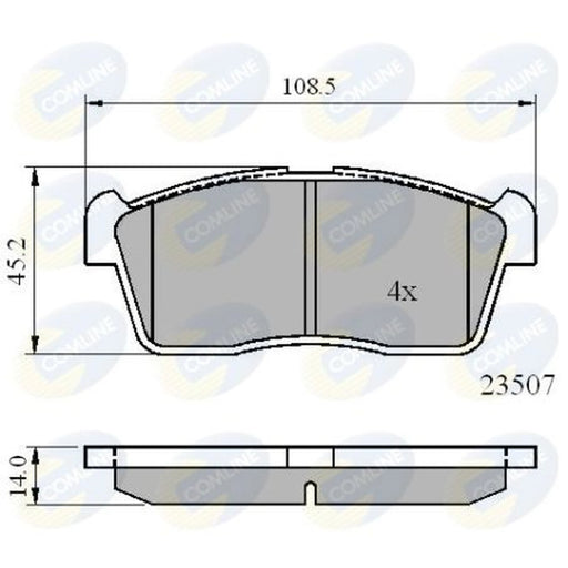 Comline Front Brake Discs & Pads fits Suzuki Ignis I 2000-2003 1.3