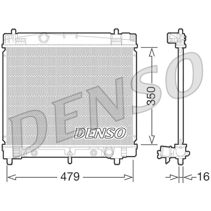 Denso Engine Radiator fits Daihatsu Charade VIII 2011 on 1.33