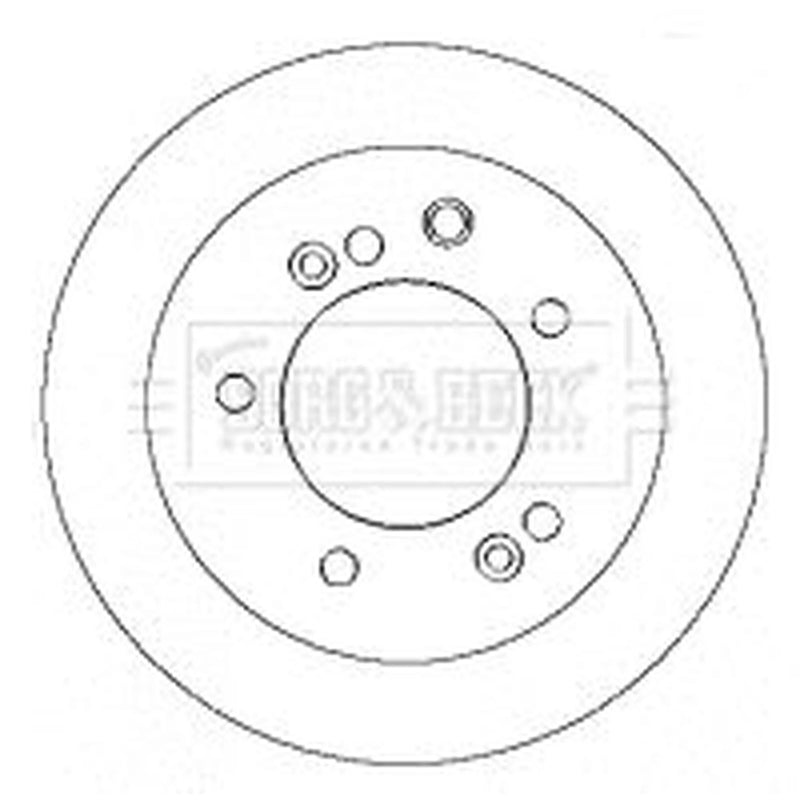 Borg & Beck 2 x Vented Brake Discs fits Kia Sorento I 2002-2011 2.4 2.5 3.5