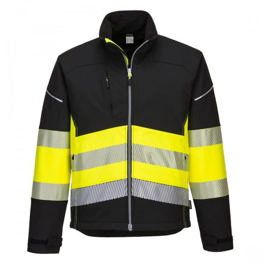 Portwest Pw3 Hi-Vis Class 1 Softshell (3L) PW375BKYXS Portwest - Dynamic Drive