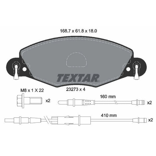 Textar Front Brake Pad Set 2327301