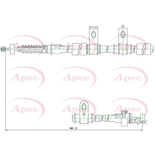 Apec Handbrake Cable Right Rear CAB1226