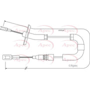 Apec Handbrake Cable Right Rear fits Mercedes-Benz Sprinter 4-T 1996-2006