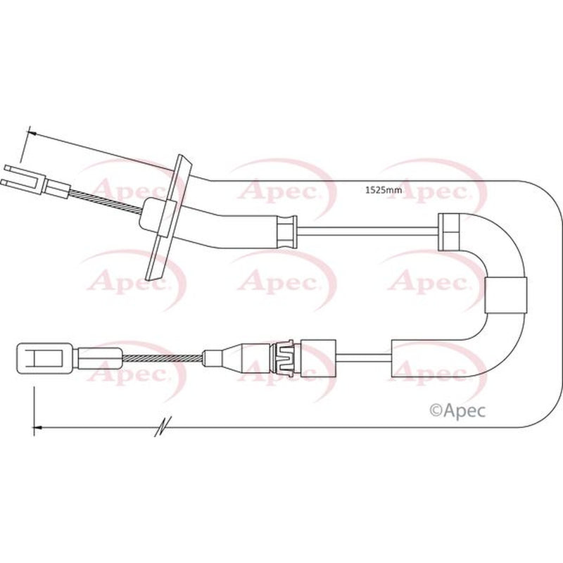 Apec Handbrake Cable Right Rear fits Mercedes-Benz Sprinter 4-T 1996-2006