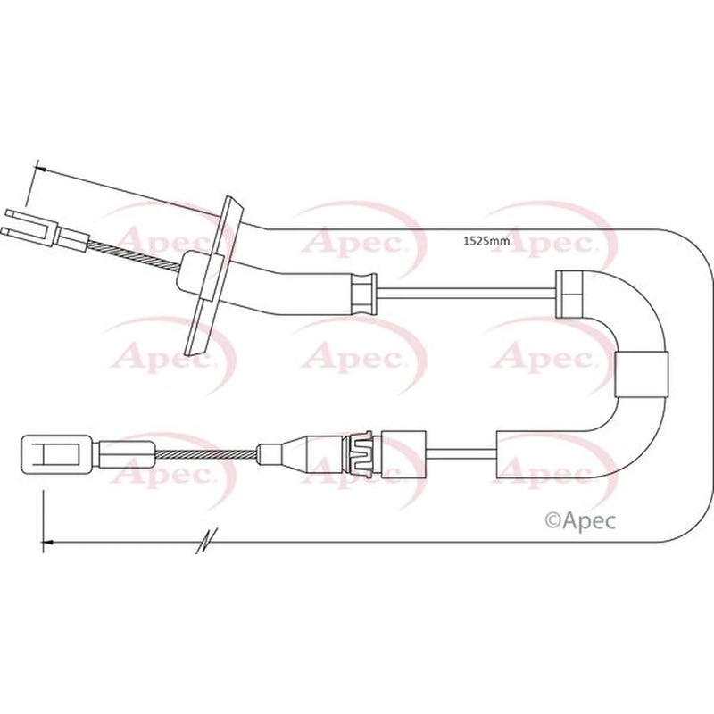 Apec Handbrake Cable Right Rear CAB1287