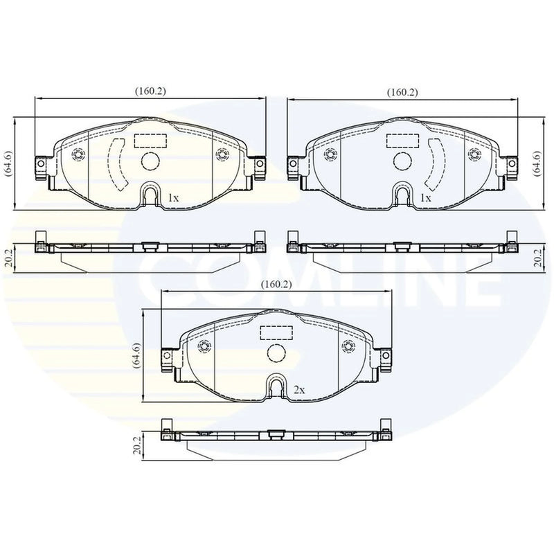 Comline Front & Rear Brake Discs & Pads fits VW Golf VII 2012-2021