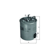Mahle Fuel Filter Element fits Jeep Grand Cherokee 2001-2005 2.7