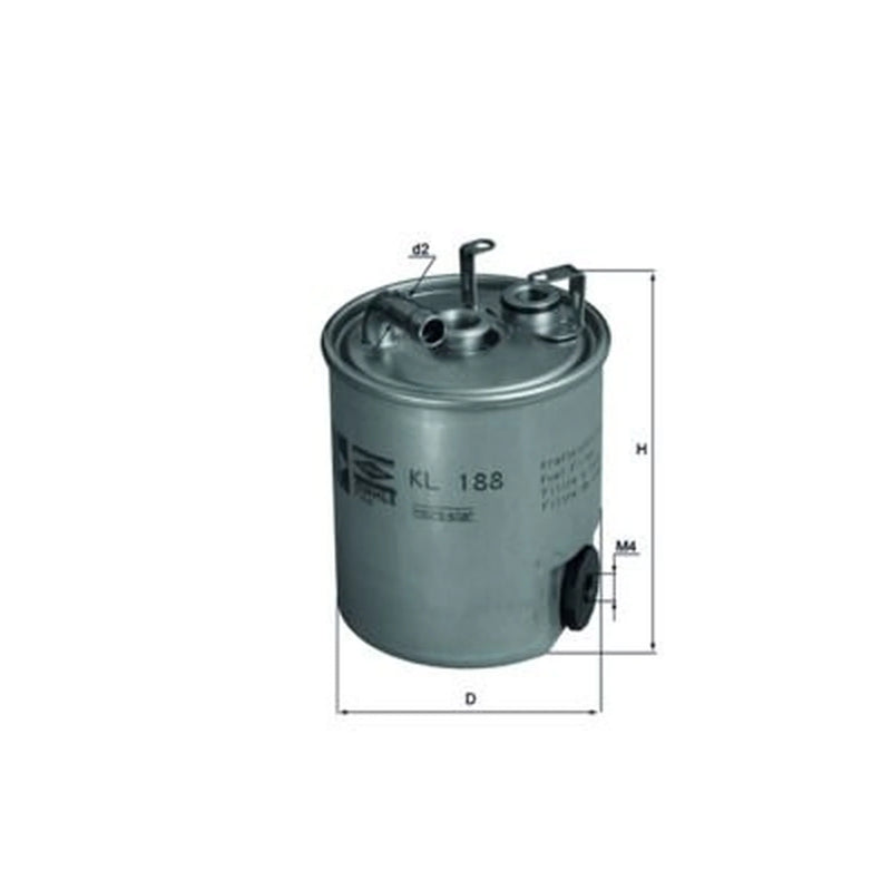 Mahle Fuel Filter Element fits Jeep Grand Cherokee 2001-2005 2.7